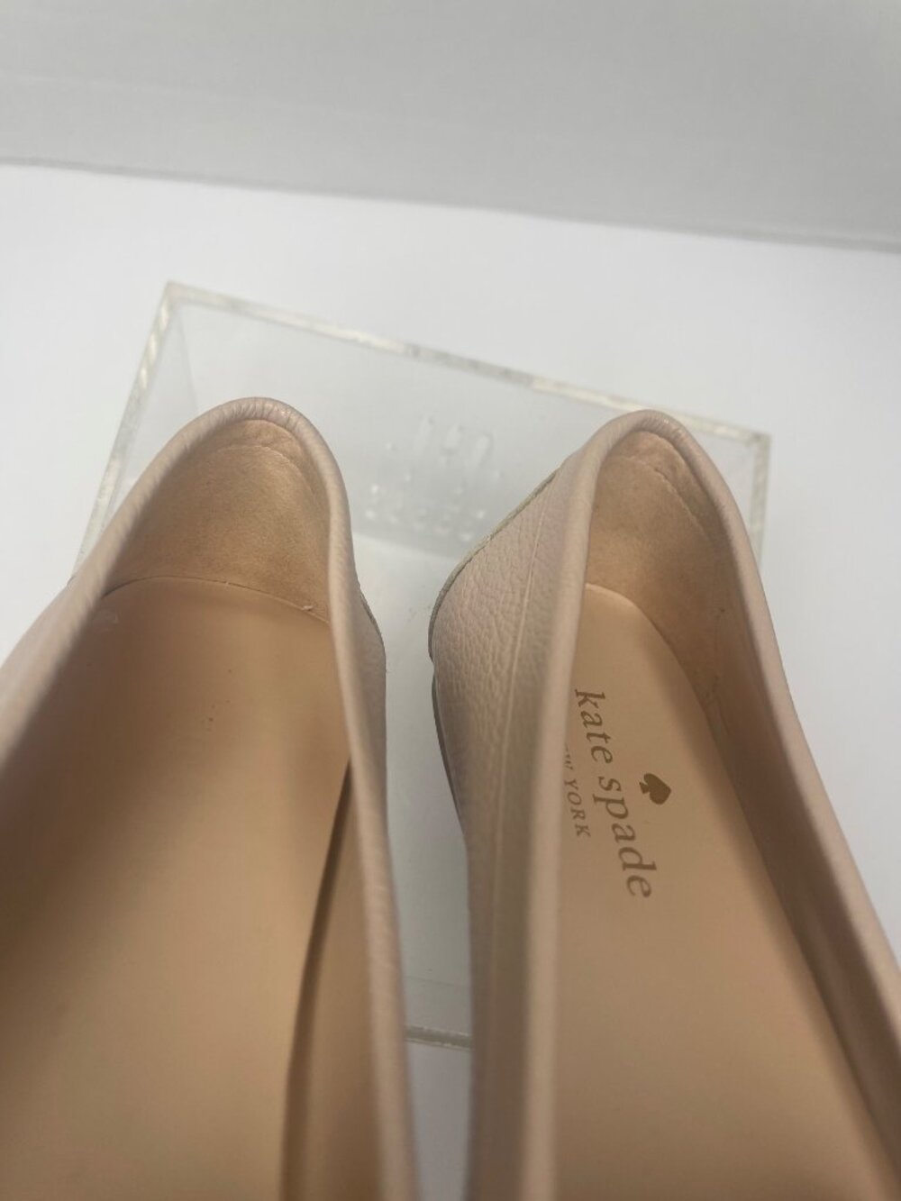 Kate Spade Cheshire Tie Pebbled Leather Loafer Moccasin Shoes Rose Size 8B Chic - Picture 4 of 9